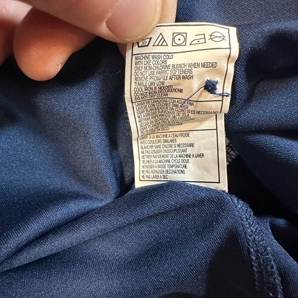 Adidas Dark Blue and White Notre Dame Men's Active Polo Shirt - Picture 11 of 12